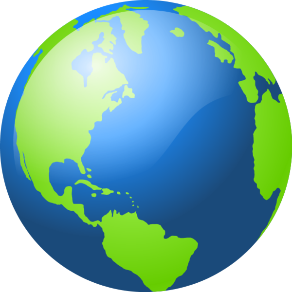 earth globe shiny - vector Clip Art
