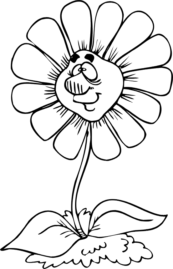 cartoon flower coloring pages - photo #48
