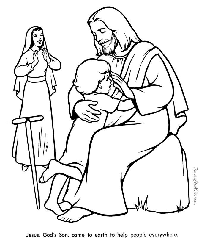 Jesus - Bible coloring pages to print 027