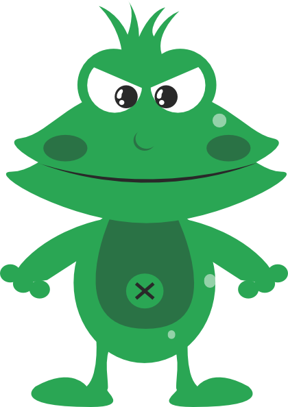 Mean Frog clip art - vector clip art online, royalty free & public ...