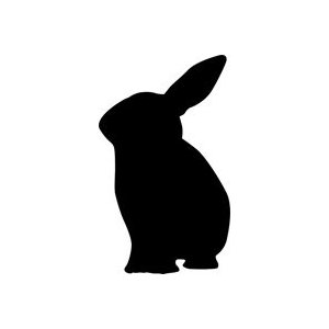 Sniffing Rabbit Stencil - 60 inch (at longest point ...