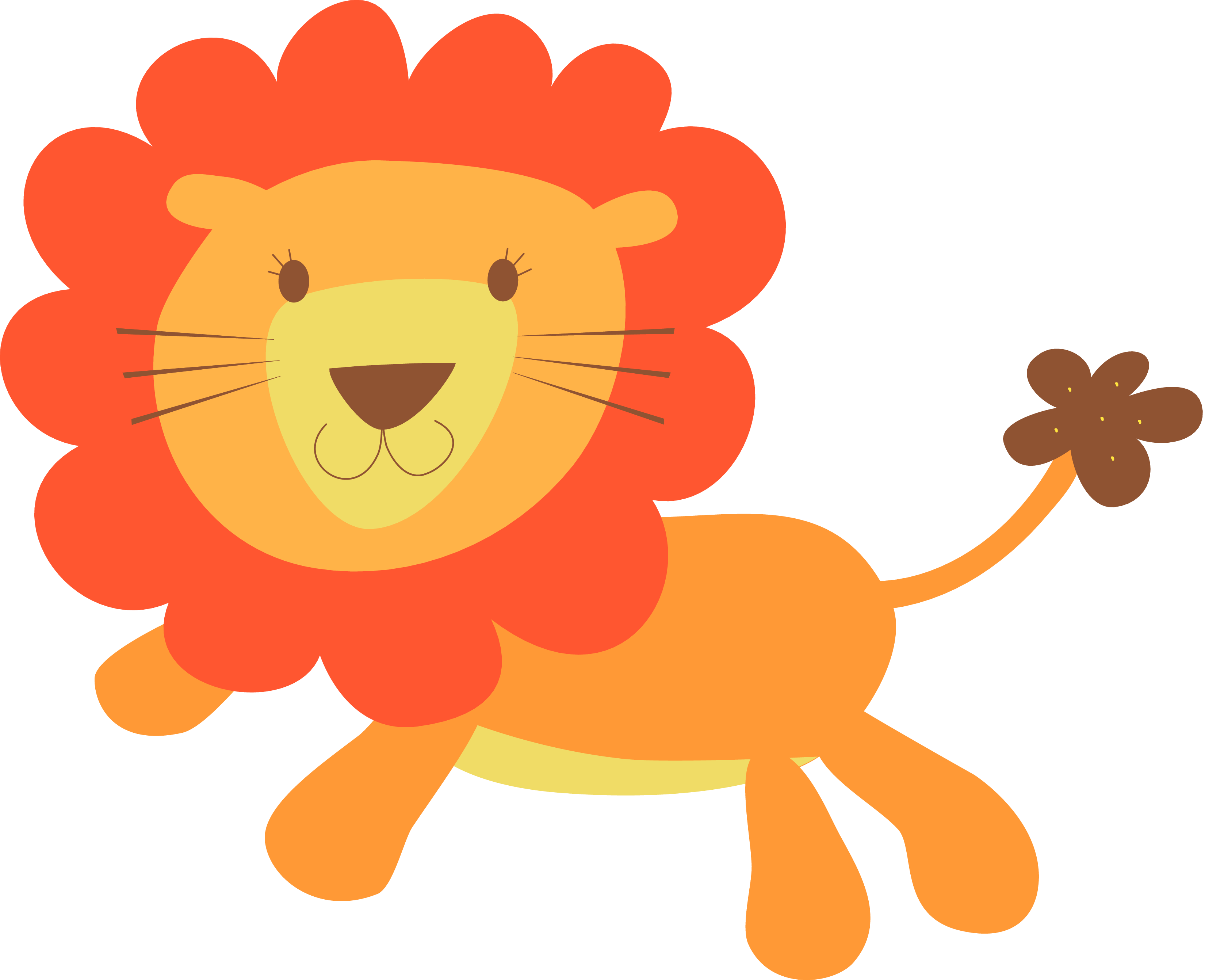 Lion cub clipart free
