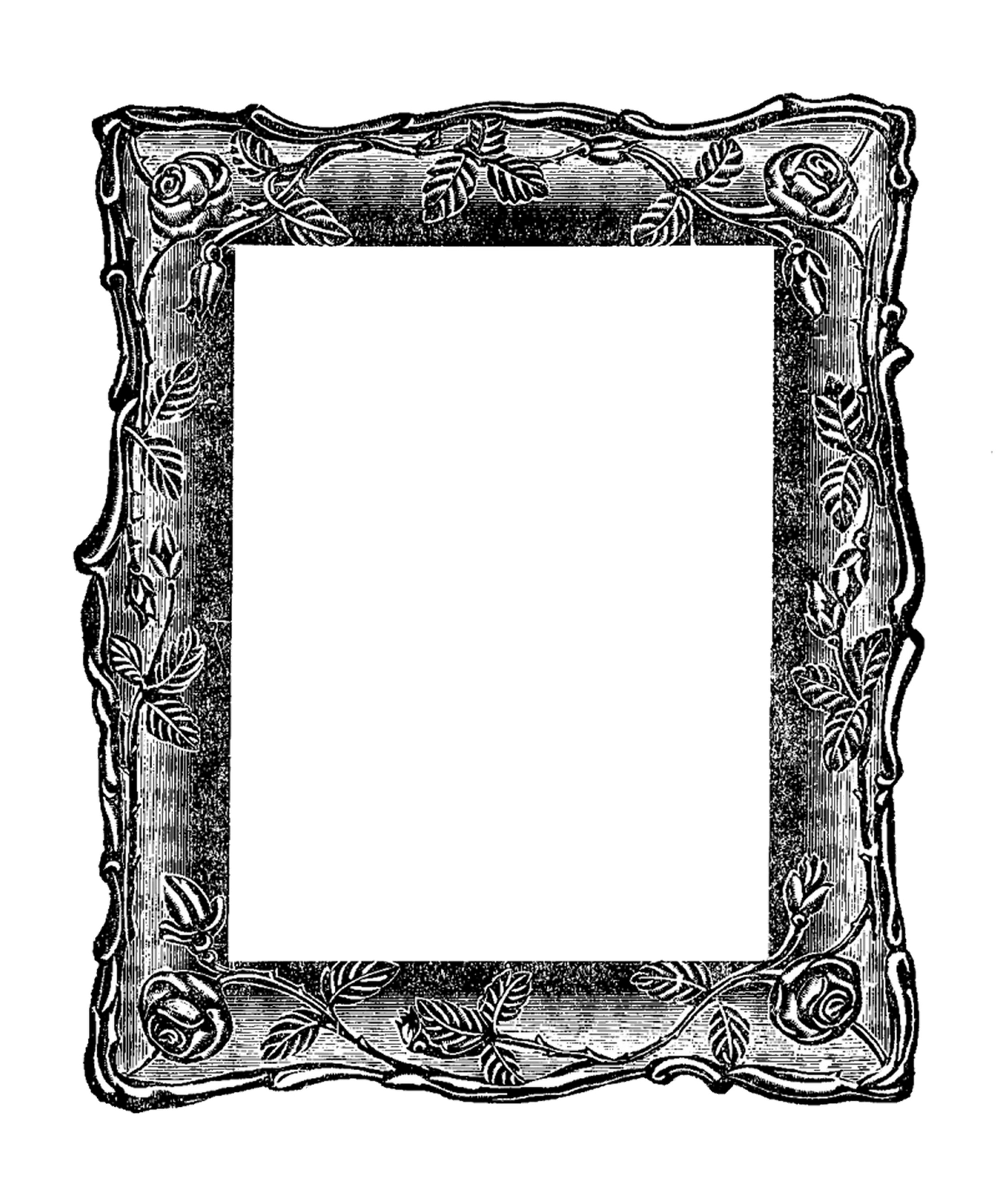 Vintage picture frame clip art