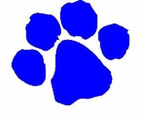 Blue Tiger Paw Print Clipart - Free to use Clip Art Resource