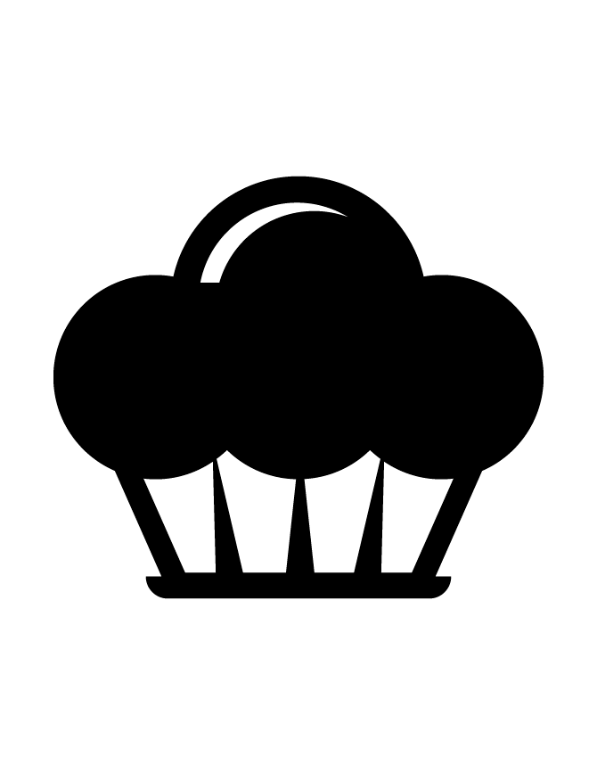 Cupcake Silhouette 8 | H & M Coloring Pages