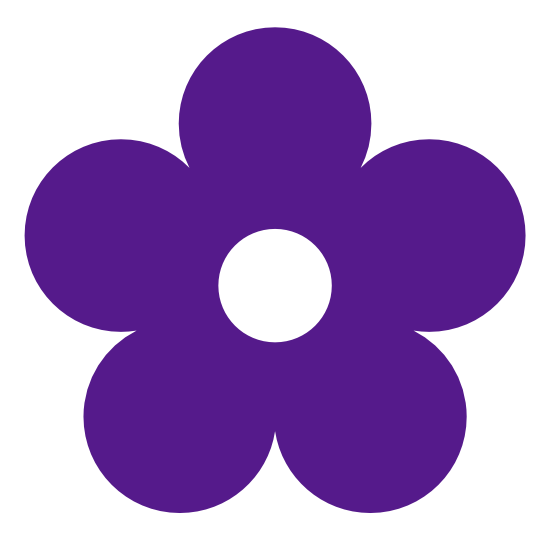 Purple Flower Clip Art - Tumundografico