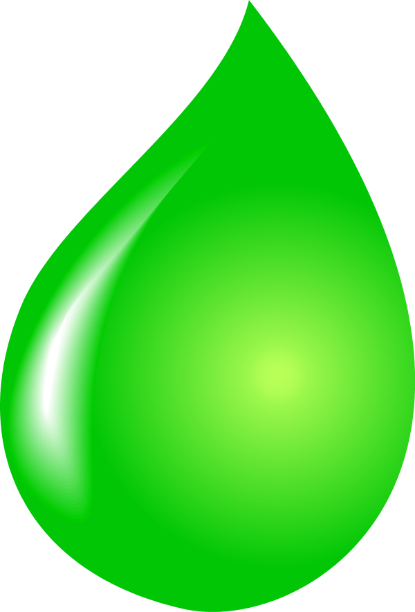 Green water drop clipart