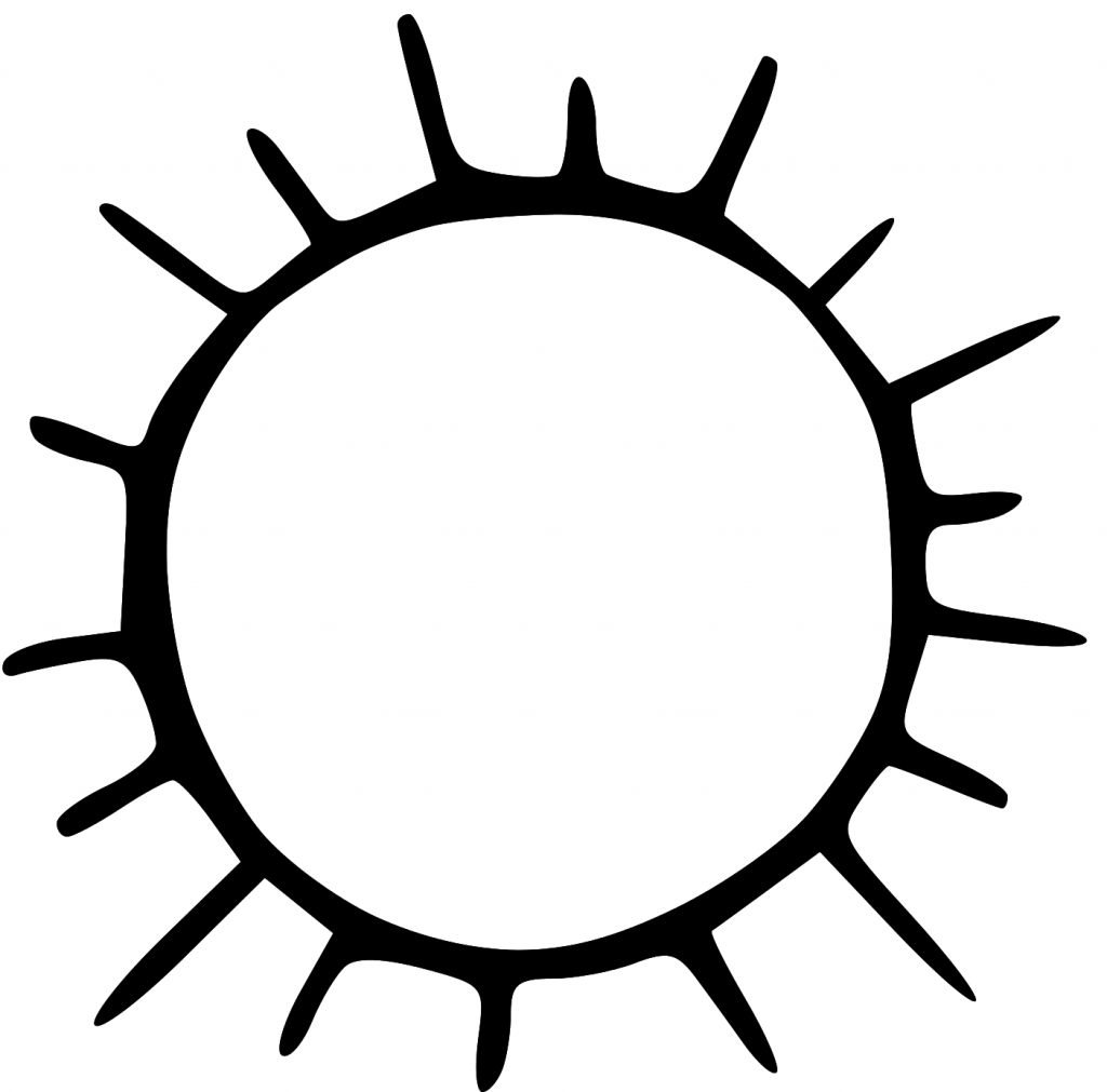 Sun clipart black and white png
