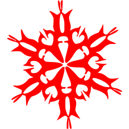 Red snowflake 30 icon - Free red snowflake icons