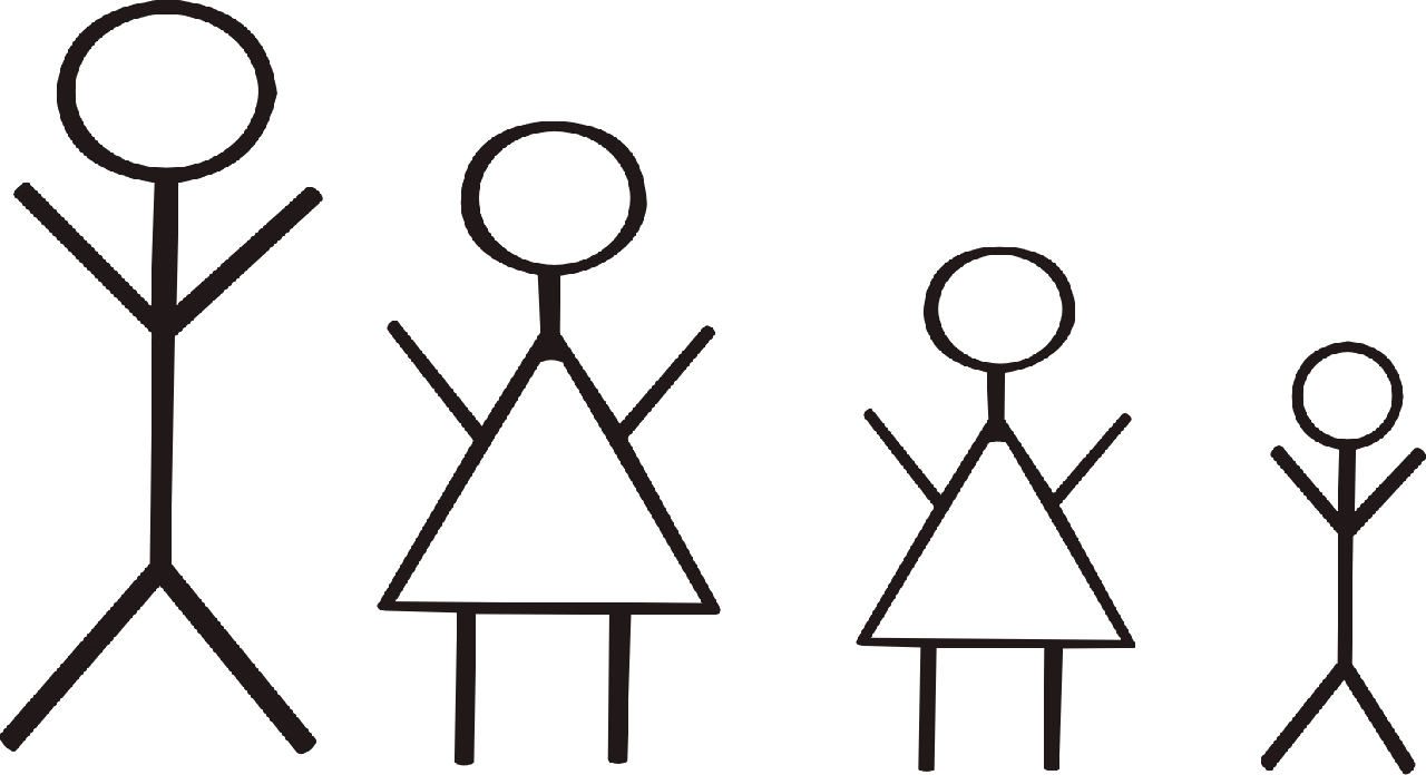 Family Stick Figure Clip Art - Tumundografico