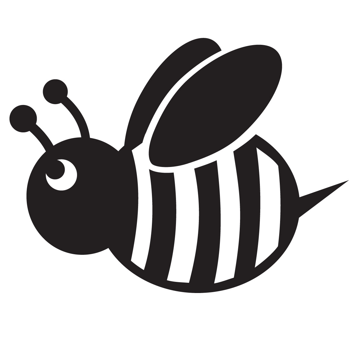 Bee clipart stencil