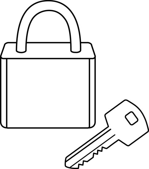 Lock and key clipart free