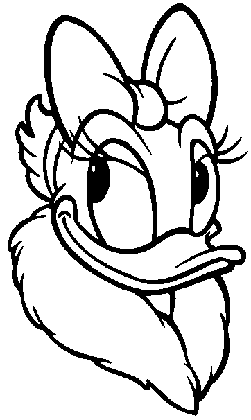 Daisy Duck Outline Clipart