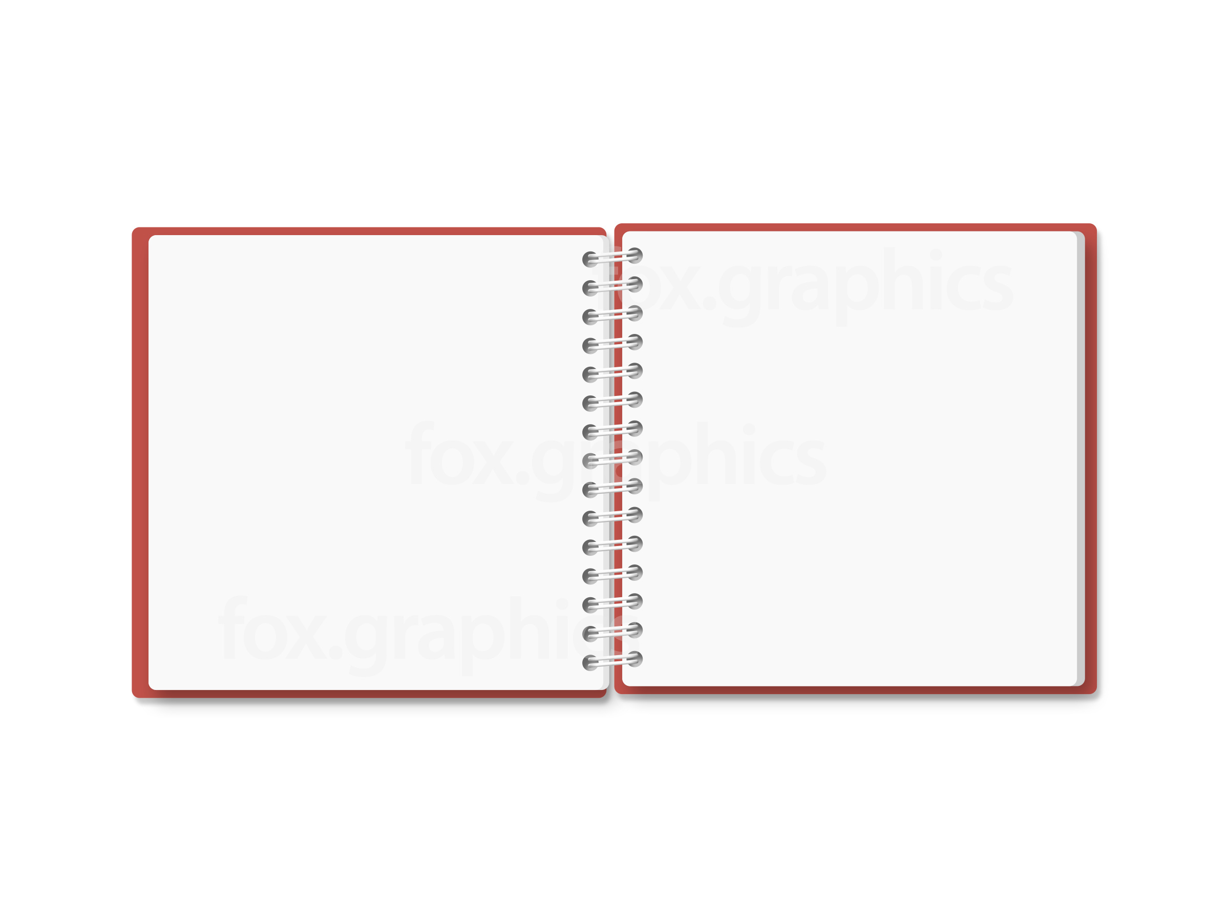 Small notebook PSD template - Fox Graphics