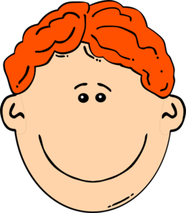 Smiling Red Head Boy Clip Art - vector clip art ...