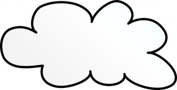 Cloud outline clip art