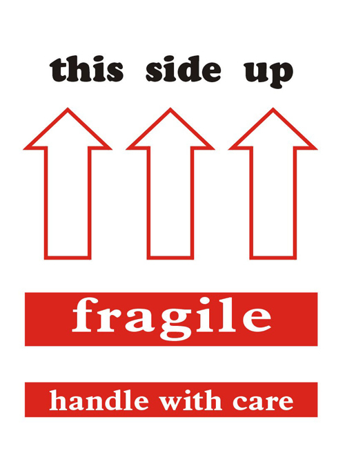 4 x 6" Shipping Labels - "This Side Up-Fragile"