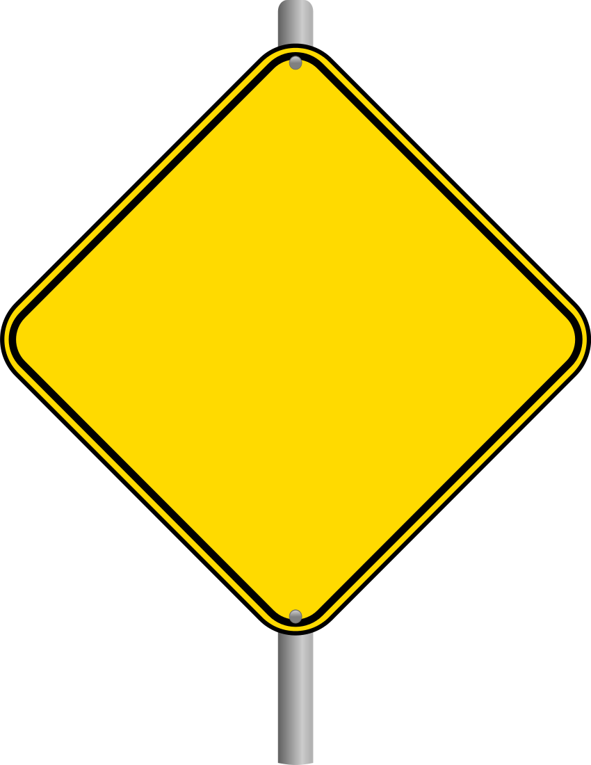 Blank Road Sign Clipart