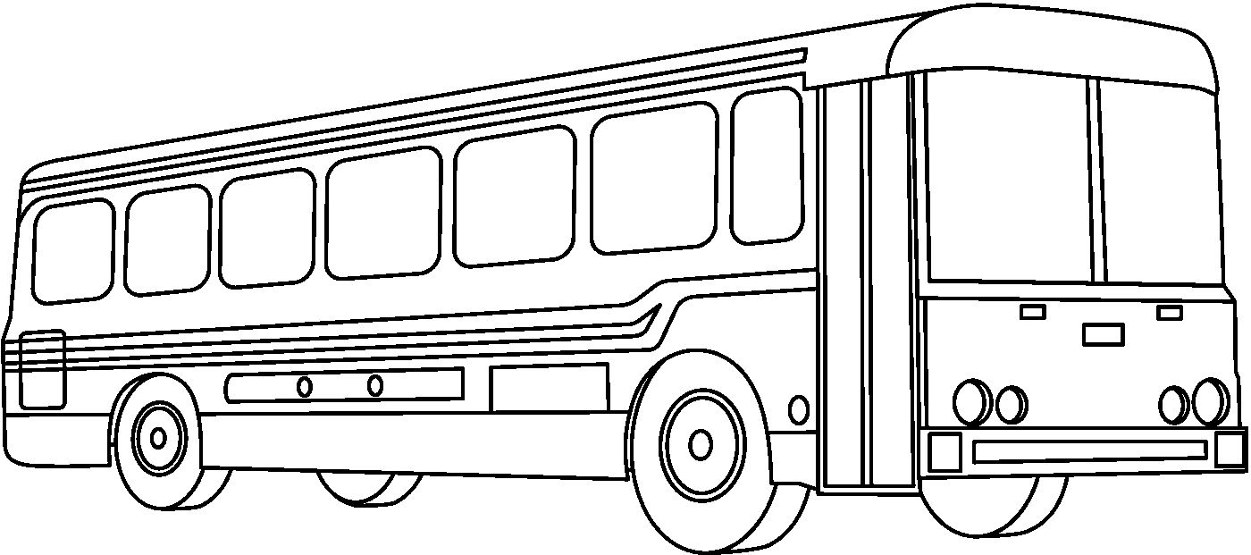 Bus Clipart Black And White - Tumundografico