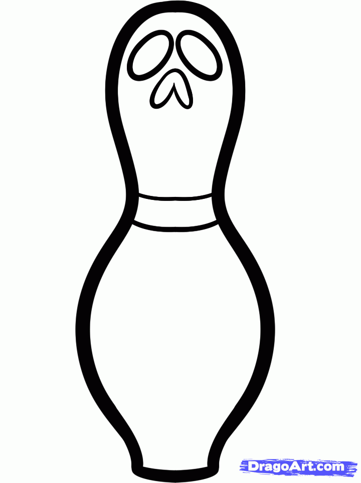 How To Draw A Bowling Pin