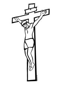 Jesus with cross clipart