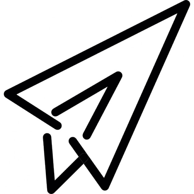 Paper aeroplane outline Icons | Free Download