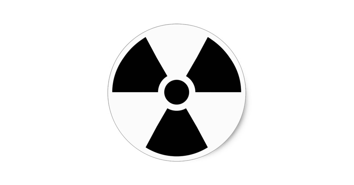Radiation Trefoil Sign Symbol Warning Sign Symbol Classic Round ...