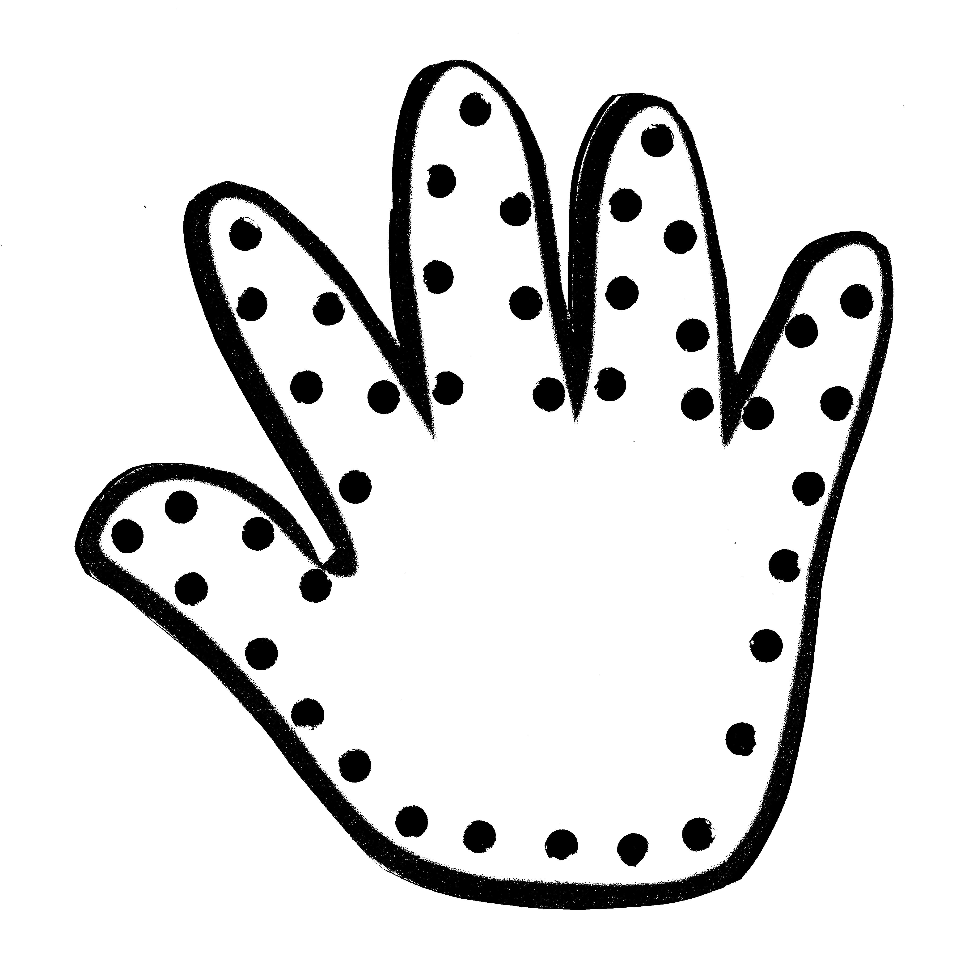 Handprint Coloring Page