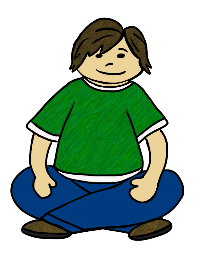 Student Sitting Quietly Clipart