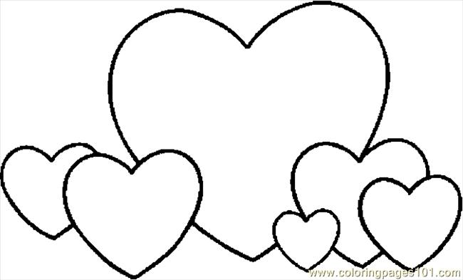 hearts coloring pages printable valentine heart color pages ...