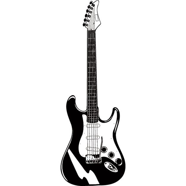 Electric Guitar Silhouette Clipart - Free to use Clip Art Resource