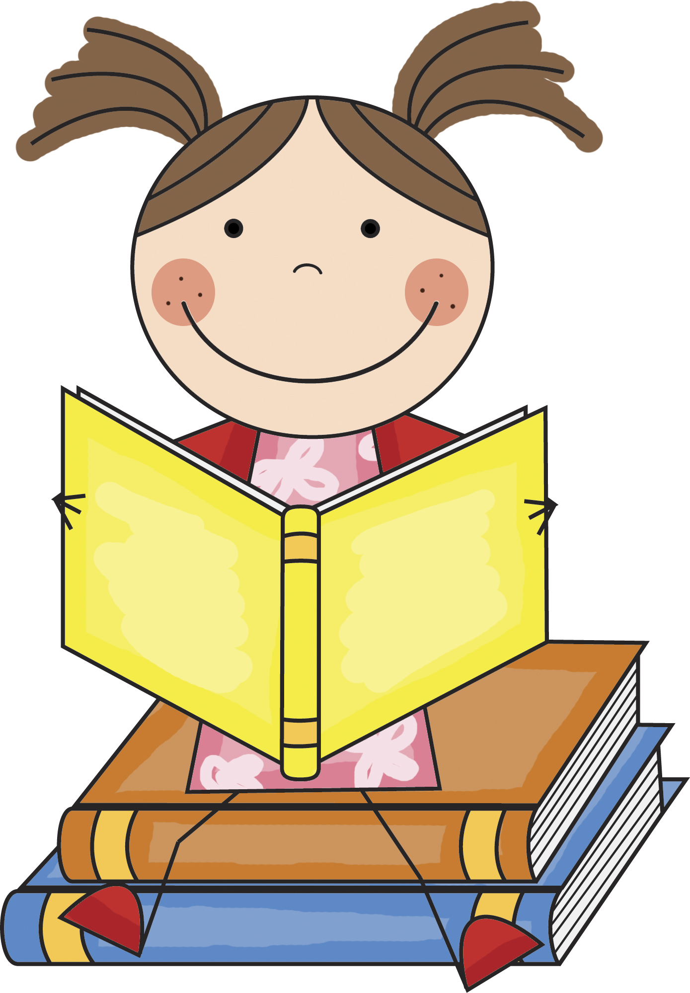 Woman Reading Book Clipart