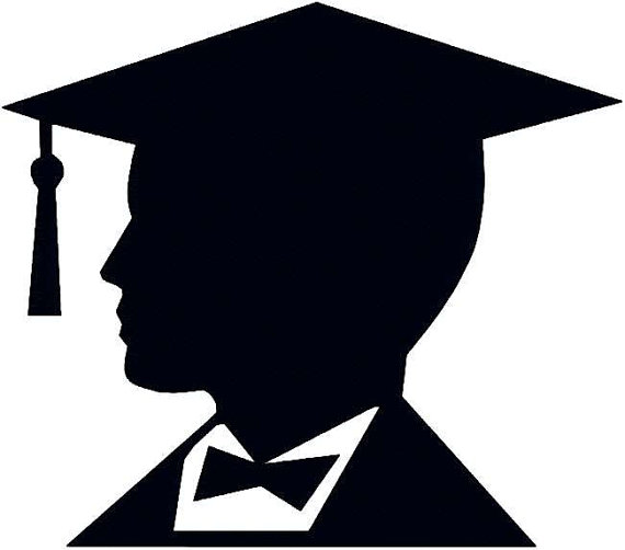 Graduation silhouette clip art