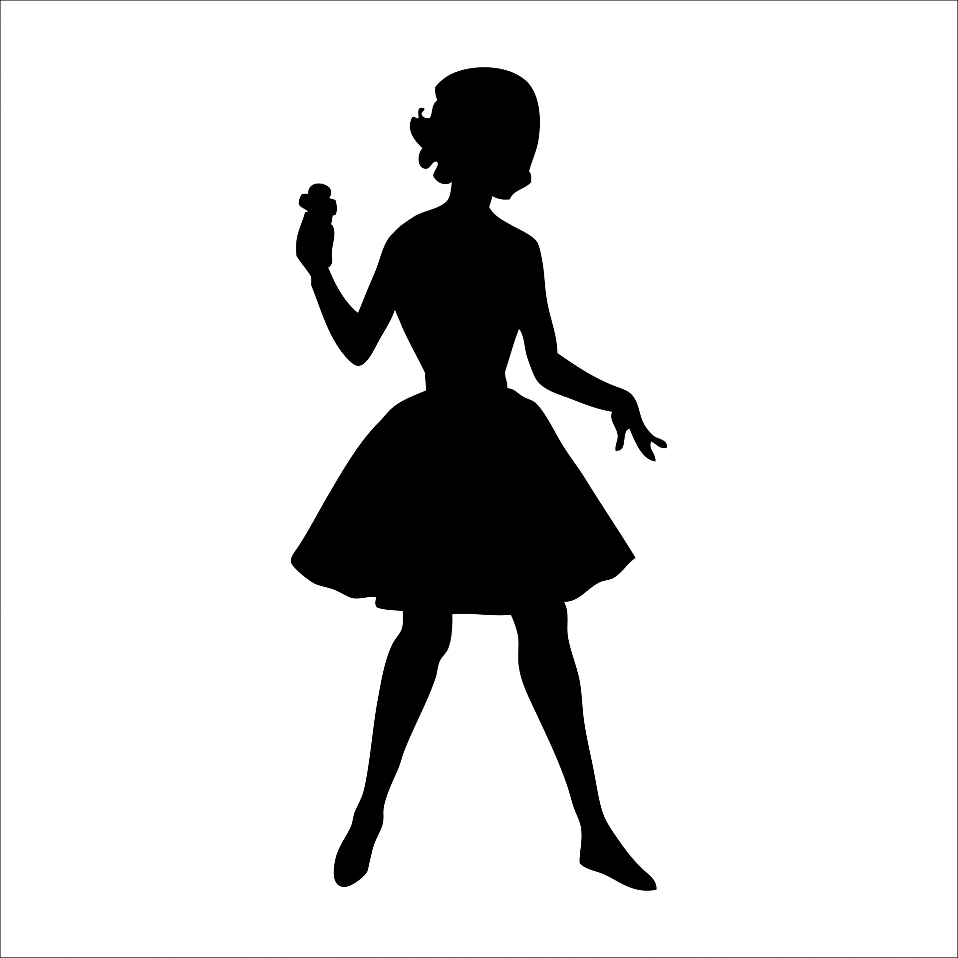 Woman Silhouette 1950s Clipart Free Stock Photo - Public Domain ...