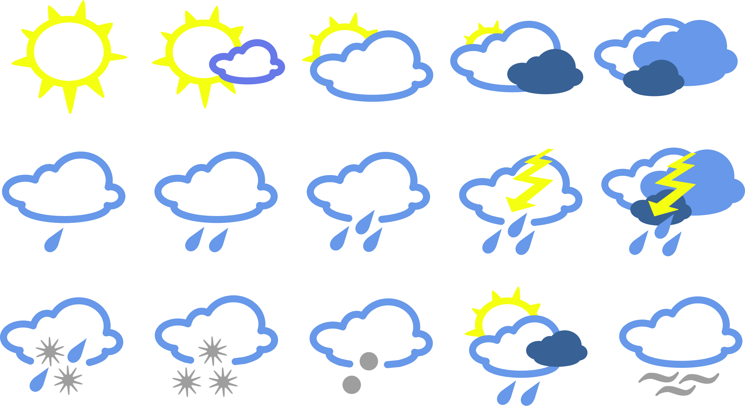 Rain Weather Symbols - ClipArt Best