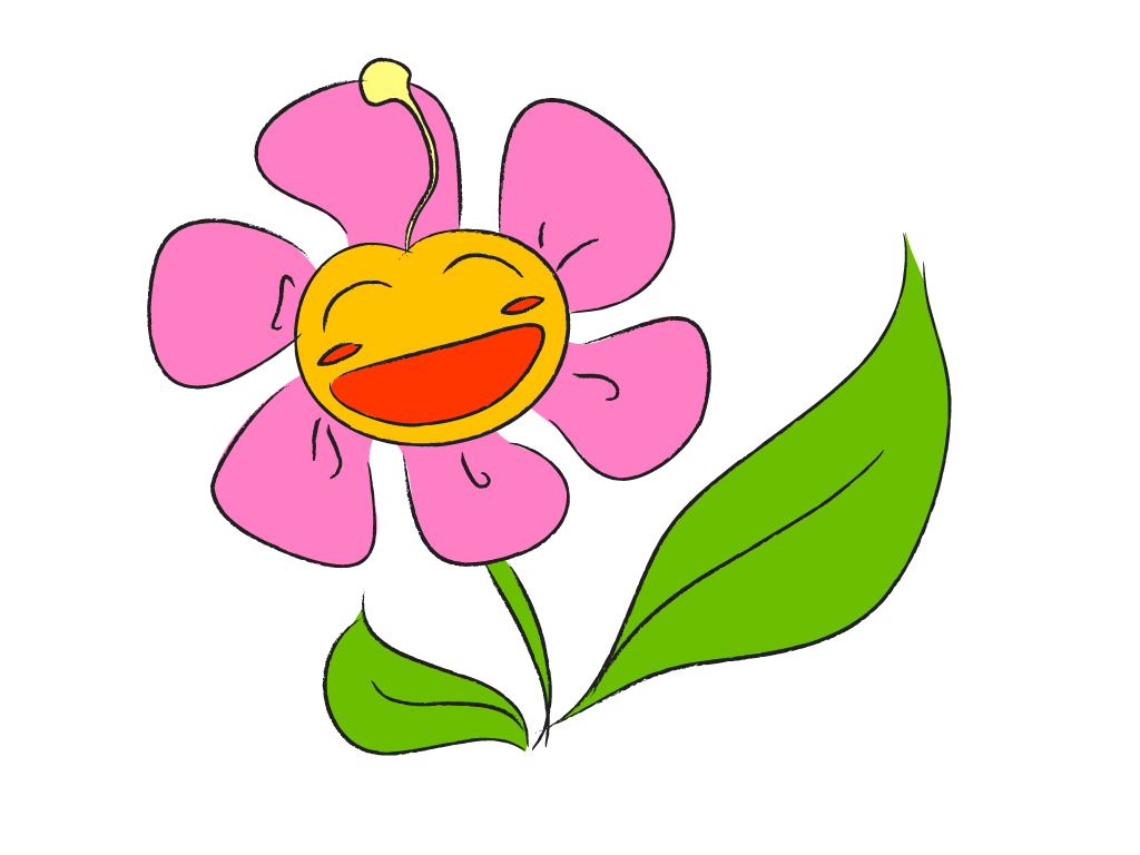 free clipart happy flower - photo #28