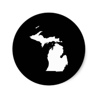 Shape Michigan Stickers | Zazzle