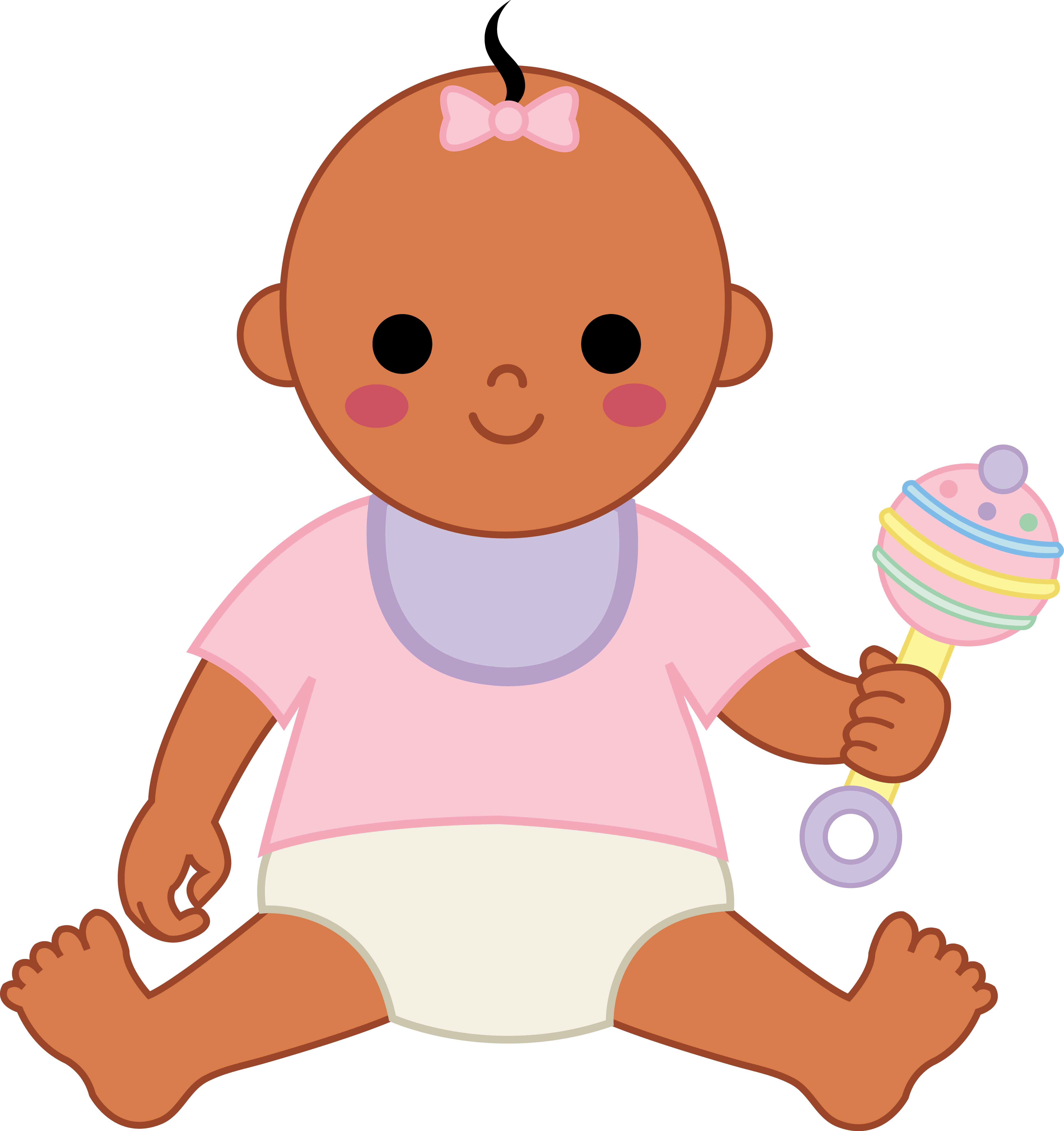 Image of African American Baby Clipart #2563, Black Baby Girl Clip ...