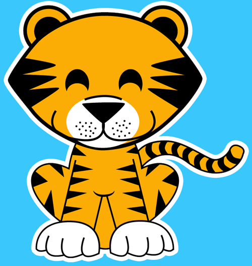 How to Draw a Cartoon Baby Tiger with Easy Step by Step Drawing ...