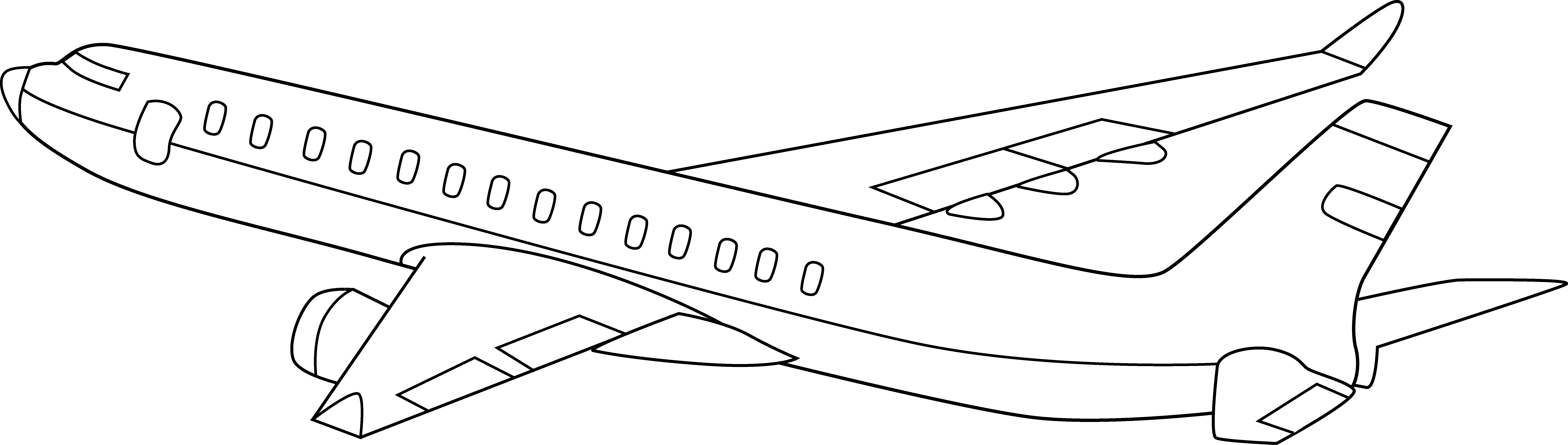 Airplane Clipart Black And White - Free Clipart Images
