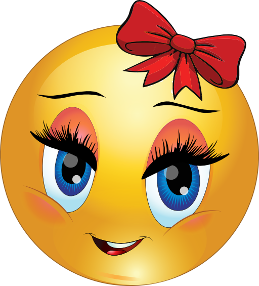 Female smiley face clip art