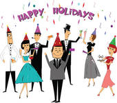 Holiday party clipart