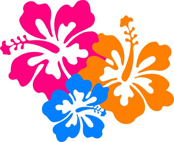 Hawaiian flower luau clip art borders free clipart images ...