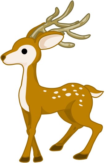 Cartoon deer clipart