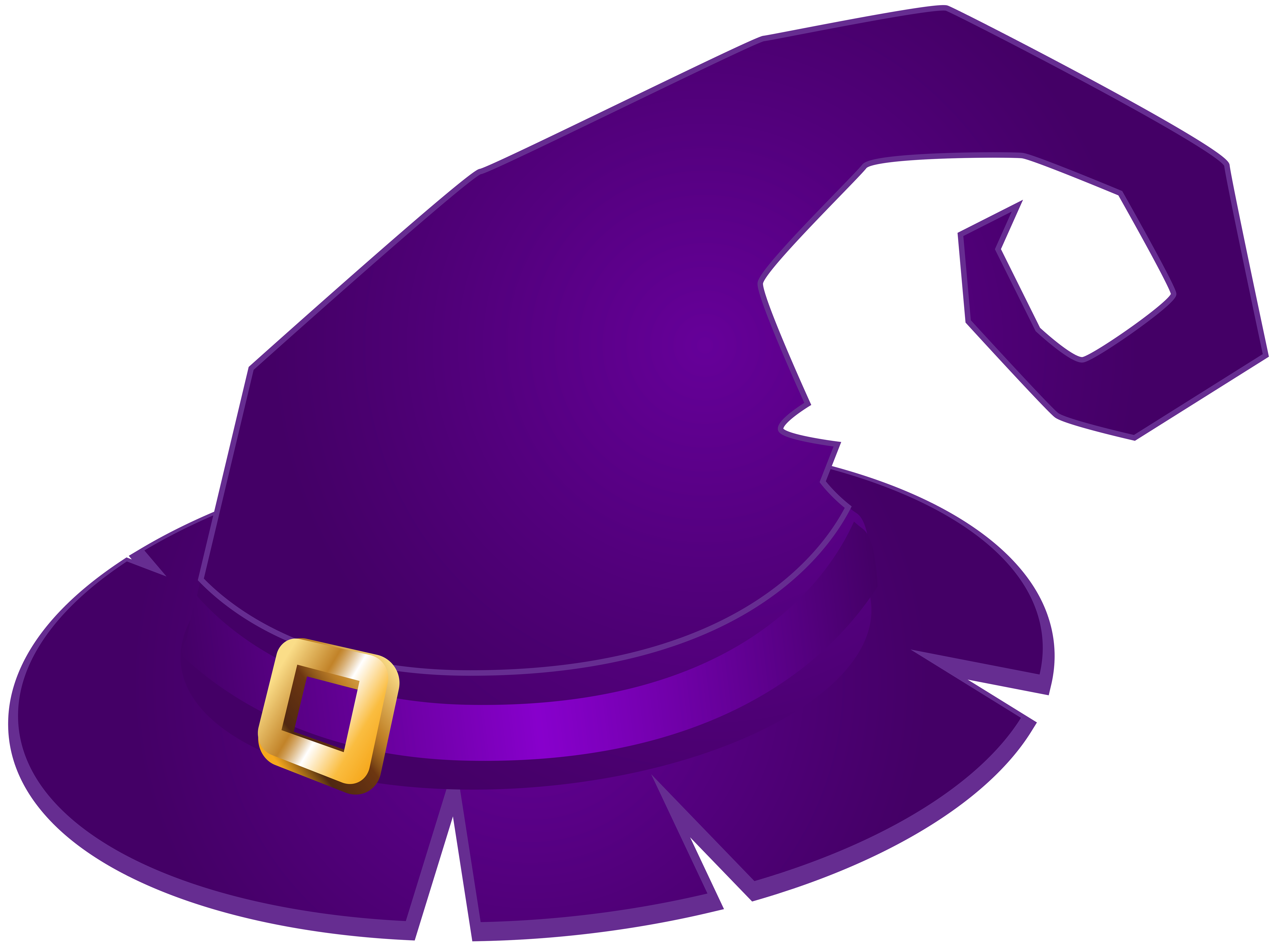 Purple witch hat transparent clip art image - FamClipart