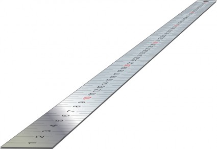 Stainless Steel Ruler (perspective) Vector clip art - Free vector ...