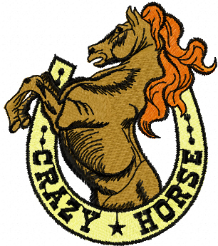 Crazy Horse free machine embroidery design