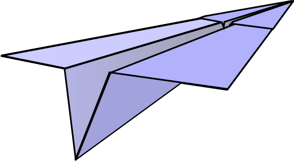 Paper Airplane Clip Art - vector clip art online ...