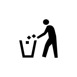 Waste Trash Disposal Sign Symbol Stencil - 14 inch - 7.5 mil ...