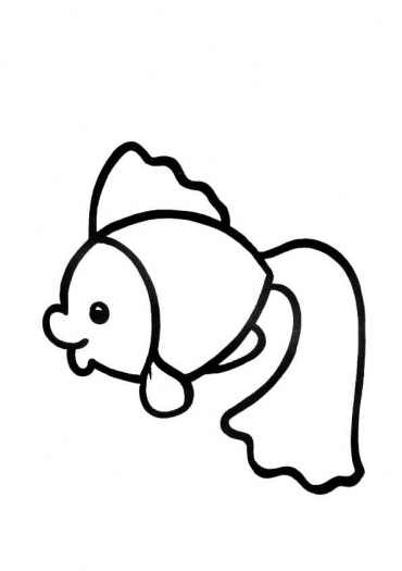 Golden Fish Coloring Page Picture Super Coloring